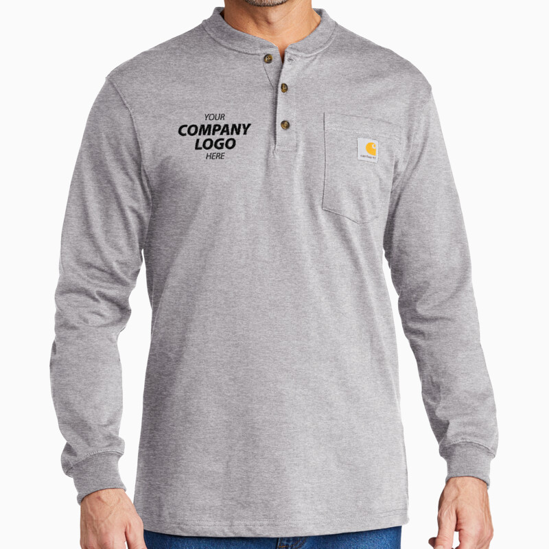 Carhartt Long Sleeve Henley T Shirt CTK128 Long Sleeve Henley T Shirt Thumbnail