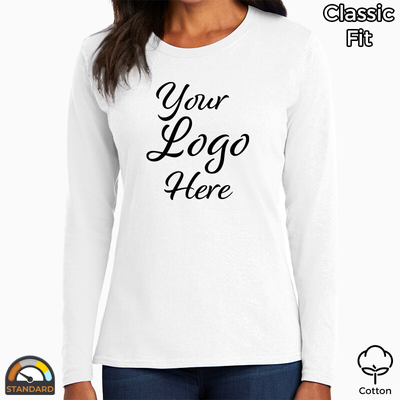 Port & Company Ladies Long Sleeve Core Cotton Tee LPC54LS Ladies Long Sleeve Core Cotton Tee Thumbnail